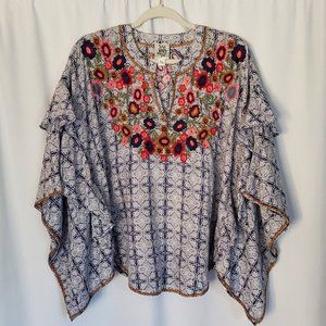 Ivy Jane Embroidered Poncho Top